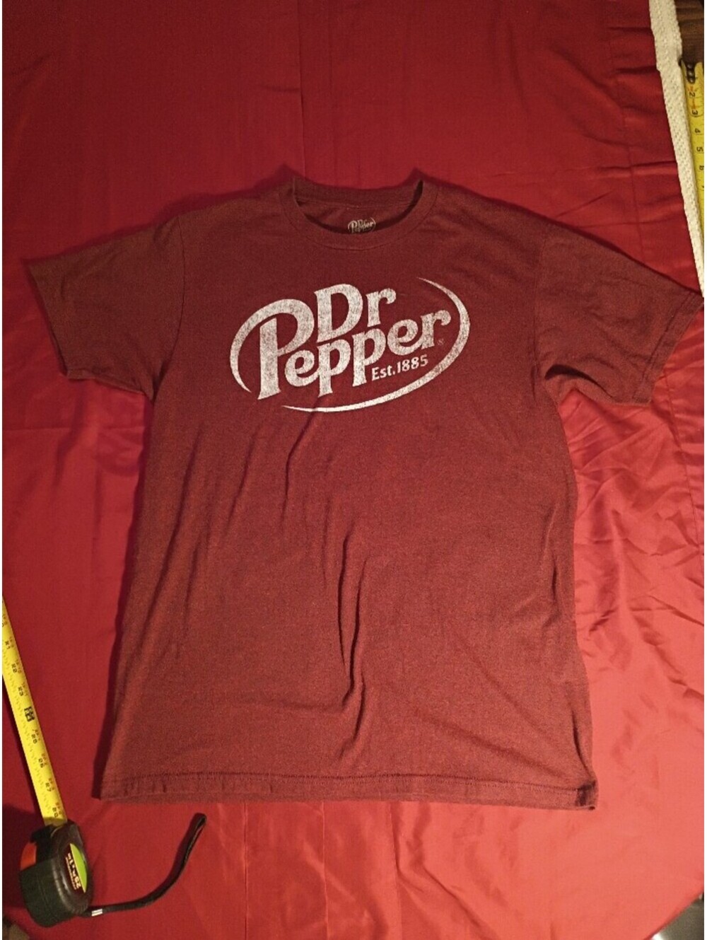 Dr Pepper Graphic T-Shirt Medium Red Cotton Polyester Blend